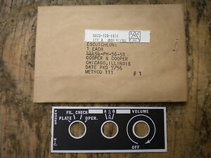 WWII For Jeep MB GPW Radio BC-659 NOS Data Plate Willys G503