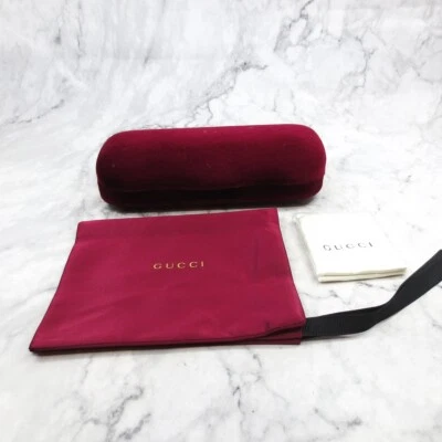 Gucci Sunglasses Red Velvet Hard Clamshell Case - Image 1 of 4