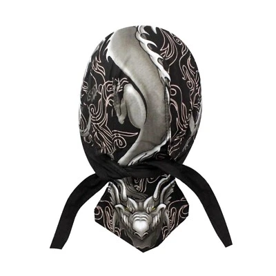 Black Dragon Premium Durag Headwrap Bandanna Sweatband Capsmith 免运费 — 第 1/2 张图片