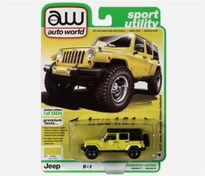 Jeep Wrangler Sahara Unlimited Hyper Green 2021 Auto World 2017 AW64322-A 1/64 - Imagen 1 de 3