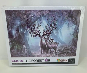 Elk In The Forest Jigsaw Puzzle 1000 Pcs Qipin 70x50cm For Ages 14+ New SEALED - Picture 1 of 2