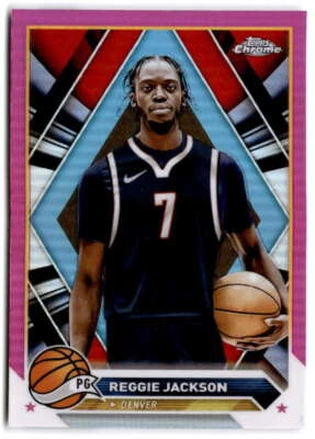 2023-24 Topps Chrome Pink Refractor #168 REGGIE JACKSON  Denver Nuggets - Image 1 of 2