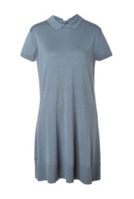 Vestido Polo Lacoste Gris Tejido Cuello Abotonado Espalda Talla 38 Foto 1 de 4
