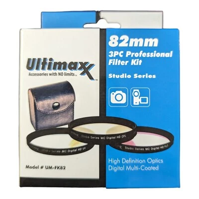 ULTIMAXX 3 Piece Multi Coated HD Filter Kit (UV, CPL, FLD) for Canon Nikon Sony - Image 1 of 2