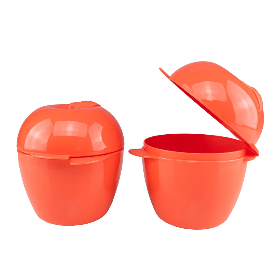 Tupperware 2x Apfeldose lachs Brotdose Pausendose - Bild 1 von 1