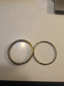 2 solid brass vintage bangle bracelets 54 Grams - Picture 1 of 10