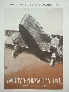 1930'S PUB LIORE OLIVIER LeO AVION THE GOLDEN RAY HALLO POMPE AM ORIGINAL AD - Picture 1 of 2