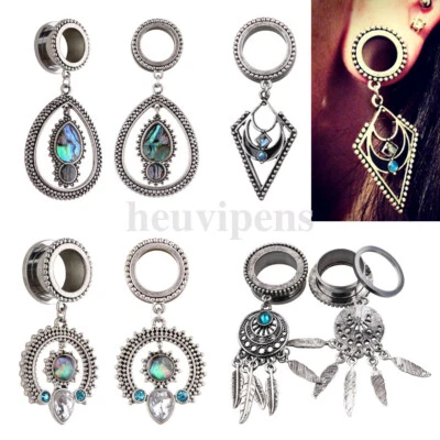 2件装钢制捕梦网流苏链悬垂螺丝适合肉质隧道耳塞外壳 — 第 1/4 张图片