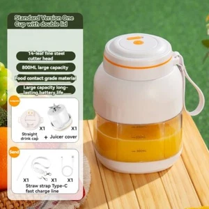 Mini Portable Juicer Cup Blender USB Rechargeable Juicer 800ML Mixing Machine - Picture 1 of 12