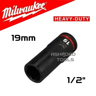 Milwaukee Presa Profonda 19mm Impatto 1/2" Unità SQ - Onda d'urto Esagonale 78mm Lunghezza Metrica