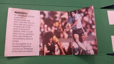 BOCA JUNIOR ARGENTINA MARADONA ROOKIE 1981 WORLD CUP 82 CARD PHOSKITOS RARO  - Imagen 1 de 4