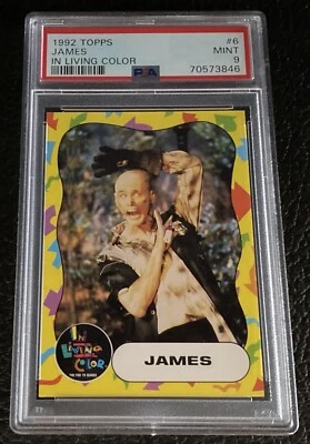 Jim Carrey Rookie Card PSA 9 1992 Topps In Living Color James Mint Comedy Show 6 - Image 1 of 2