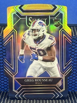 2021 Panini Select GREG ROUSSEAU Black Gold Prizm Die-Cut Bills RC Club Level - Image 1 of 2