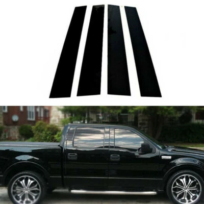 4x Black Car Door Pillar Posts Trim Cover Fit For Ford F-150 Super Cab 2004-2014 Foto 1 de 4