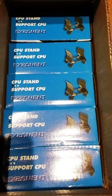 5 LOT! Exponent Steel CPU Stand w/ Castors Wheel Black Adjustable 43903 Desktop - Image 1 of 4