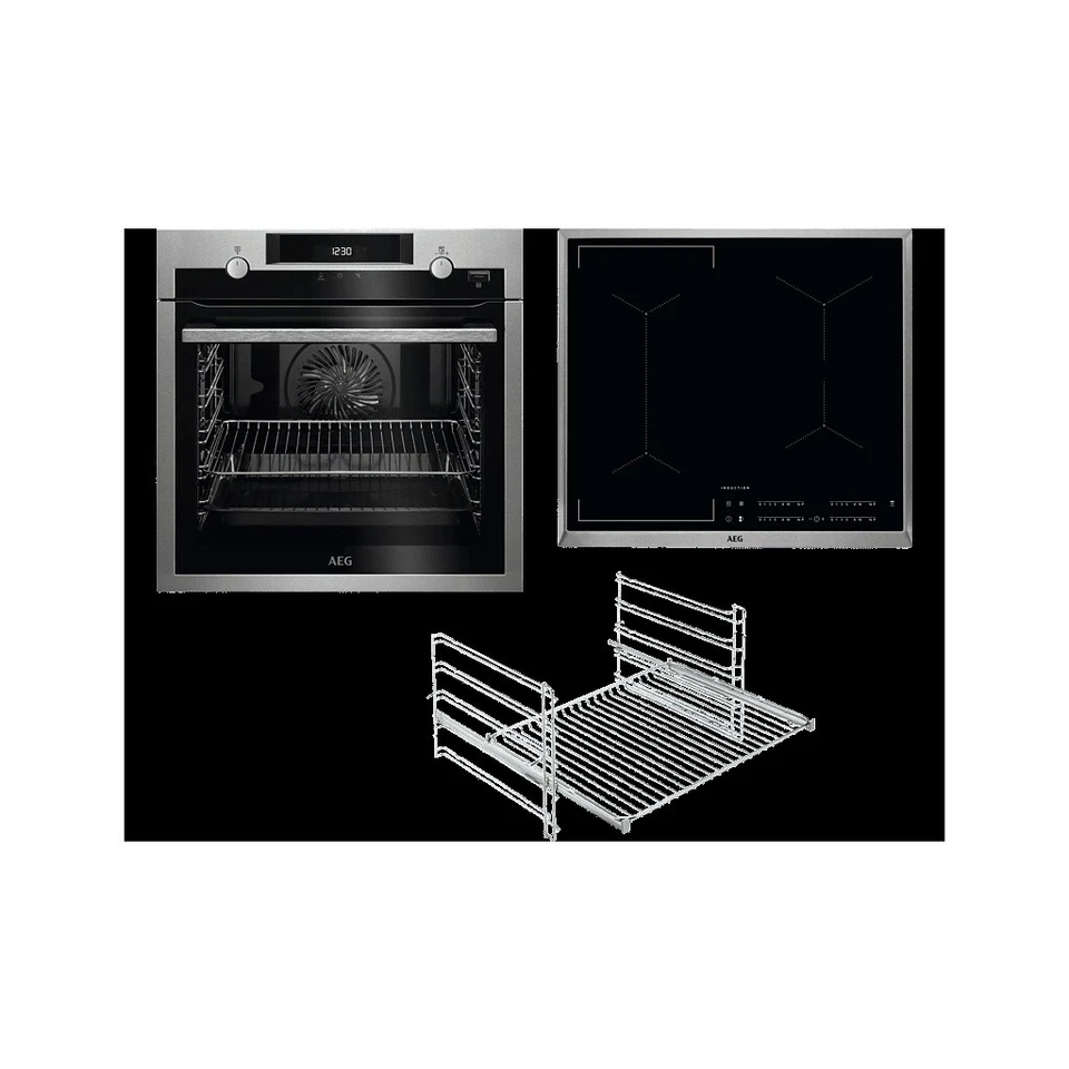 AEG KOMB55PIS2 Backofenset Induktionskochfeld BPS33102ZM + IKB6431AXB - Bild 1 von 1