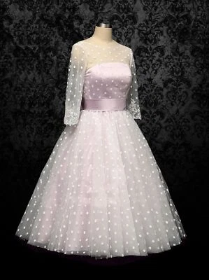 Vestidos de novia simples cuello redondo manga #/4 con lazo fajas apliques vestidos Foto 1 de 4