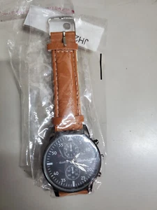 Genoa Quartz Multi Function w/ brown Band - Picture 1 of 1