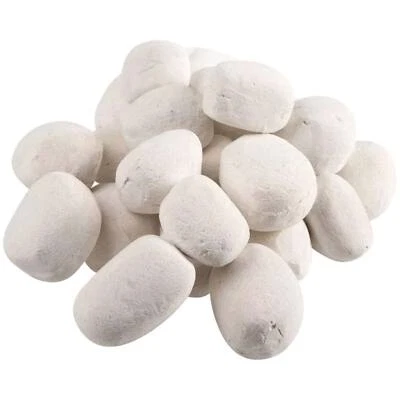 LILIMO Keramiksteine weiß 24-teilig Dekosteine Steinimitat für Ethanol-Kamin - Bild 1 von 2