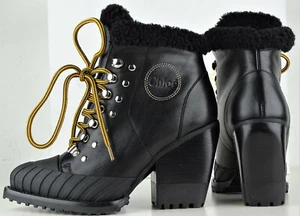 Botines Chloé REYLEE SHEARLING cuero auténtico talla 36 NUEVO con CAJA - Imagen 1 de 12