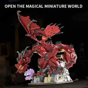 1856PCS Dungeon Feuer Drachen Bausteine Abenteuer Schloss Modell Ziegel DIY Toy - Bild 1 von 6