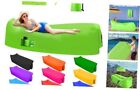Inflatable Lounger Air Sofa Outdoor Camping Beach Chair   Fluorescent Green