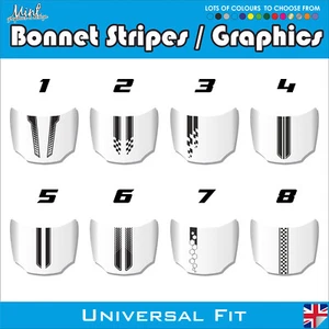 Calcomanías UNIVERSALES Mini Gorro Rayas Pegatinas Gráficos SIN PP TODAS - Imagen 1 de 9