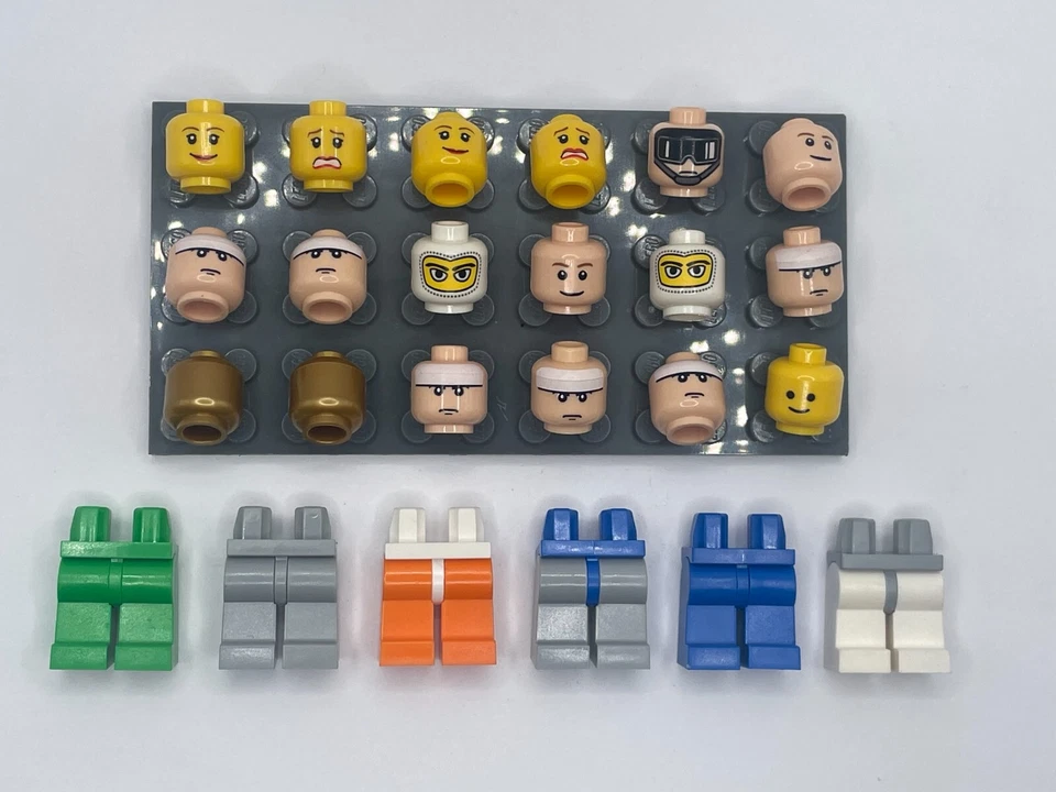 Lego Heads and Legs Brand New Lot of 24 Minifigure Batman Male Female head - Image 1 of 1