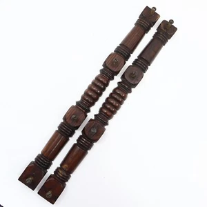 2 antike Singer Nähmaschine Holz Schubladengestell Seite Außenteil Teil - Bild 1 von 10