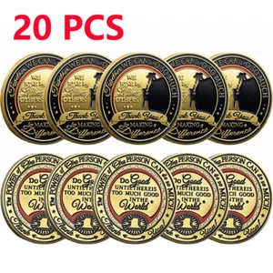 Moneda Desafío Conmemorativa Chapada en Oro 20 PIEZAS Gracias por Hacer la Diferencia - Imagen 1 de 12