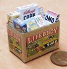 Full Cardboard Grocery Box Tumdee 1:12 Scale Dolls House Kitchen Lifebuoy Shop