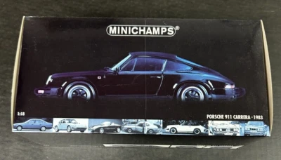 MINICHAMPS 1/18 SCALE 1983 PORSCHE 911 CARRERA COUPE (BLACK) NIB JB - Image 1 of 4