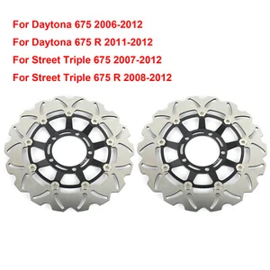 For Triumph Daytona 675 2006-2012 07 08 09 10 11 Pair Front Brake Discs Rotors - Bild 1 von 8