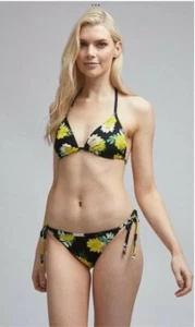 Dorothy Perkins - schwarz/gelb Blumendruck Bikini - Größe 8 - Bild 1 von 6