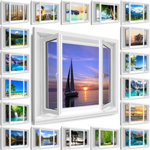 WANDBILDER XXL Fenster Leinwand Bilder Natur Kunstdrucke LANDSCHAFT Fensterblick - Bild 1 von 42