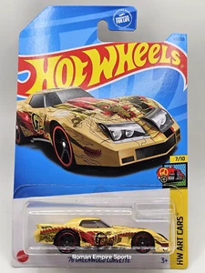 Hot Wheels 2023 65/250 76 Greenwood Corvette Cream Dragon 7/10 Art Cars - Picture 1 of 7