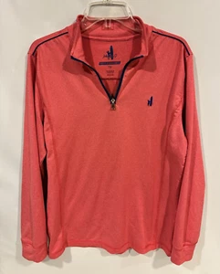 Johnnie-O Prep- Formance Lammie 1/4 Zip Pullover Shirt Boys Size 16 Coral - Picture 1 of 16