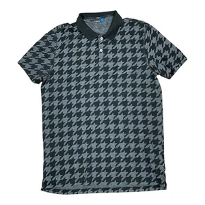 Camisa Polo J. Lindeberg Para Hombre XL Negra Pata de Gallo Calce Ajustado Golf Preppy - Imagen 1 de 9