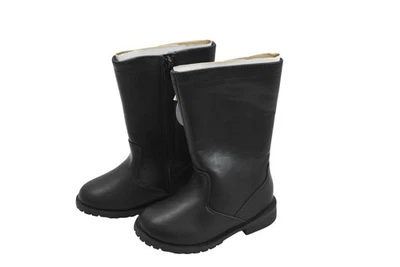 Botas para bebés niñas talla 7 negras altas de espuma viscoelástica con cremallera zapatos para niños pequeños nuevos Foto 1 de 4