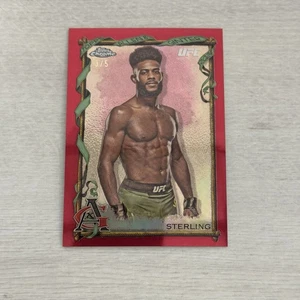 2024 Topps Chrome UFC Allen & Ginter rosso ALJAMAIN STERLING 3/5 - Foto 1 di 10