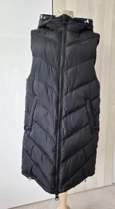 NWTs Bimba Y Lola Black Quilted Hooded Zilled Gilet Size Medium - Picture 1 of 8