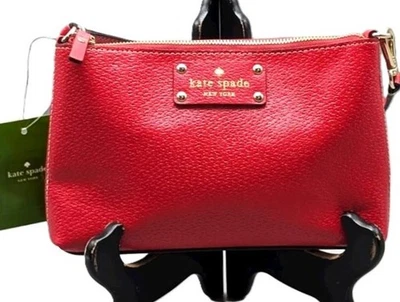 Kate Spade Linet Wellesley Pill Box Red Wristlet Top Handle New RARE - Image 1 of 4