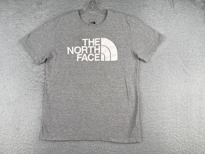 Camisa The North Face Hombre Gris Medio Manga Corta Cuello Redondo Mezcla Algodón LEER Foto 1 de 4