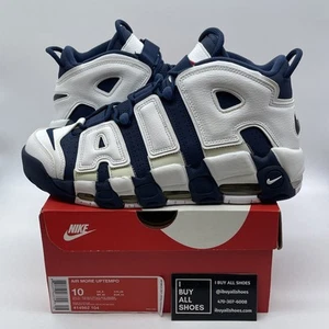 Size 10 - Nike Air More Uptempo 2016 Olympic Blue White Suede (414962-104) - Picture 1 of 9