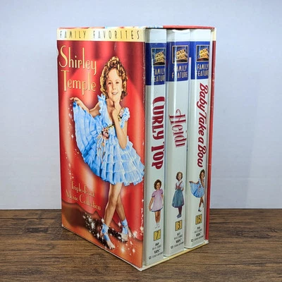2000 - Shirley Temple Triple-Pack Movie Collection, VHS Tape VCR Box Set Foto 1 de 4