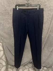 The Kooples Dress Pants Mens 33 x 30 Blue Wool Slim Fit Plain Designer - Picture 1 of 10