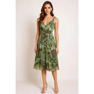 Tall Girl Kleid Damen 18 grün Fit N Flare Schmetterling skurril Fairy Resort Midi - Bild 1 von 19