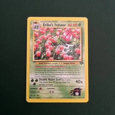 Pokemon Karte Erika's Ivysaur 41/132 - Bisaknosp- Englisch - Gym Challenge - Bild 1 von 2
