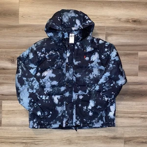 Polo Ralph Lauren Puffer Coat Jacket Mens 2XB Blue Tie Dye Hooded Down Parka - Picture 1 of 7