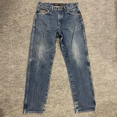 Pantalones de mezclilla Wrangler FR para hombre 33x34 azul FR31MWZ resistente al fuego ajuste relajado HRC2 2112 Foto 1 de 4